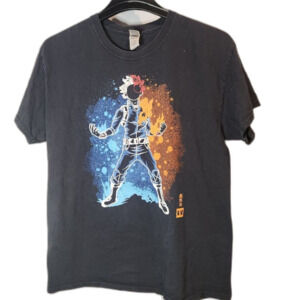 My Hero Academia Todoroki Fire And Ice T-shirt Adult Medium Anime Manga